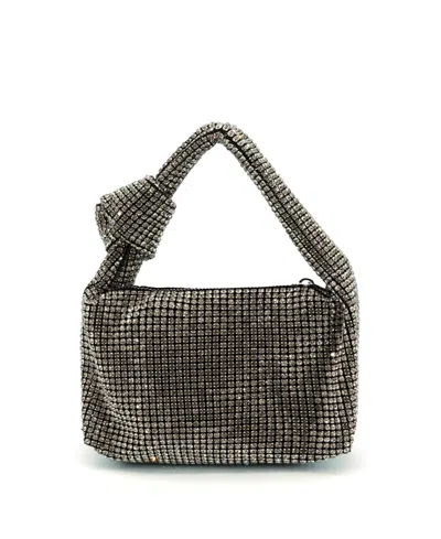 Like Dreams Ashley Small Rhinestone Top Handle Bag In Gray