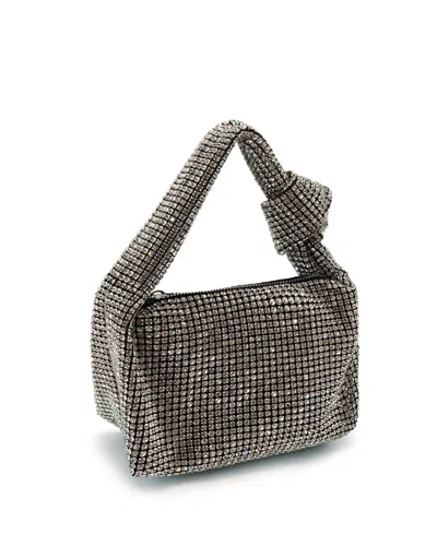 Like Dreams Ashley Small Rhinestone Top Handle Bag In Gray