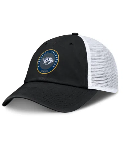 Fanatics Men's Black/white Nashville Predators Averie Trucker Adjustable Hat