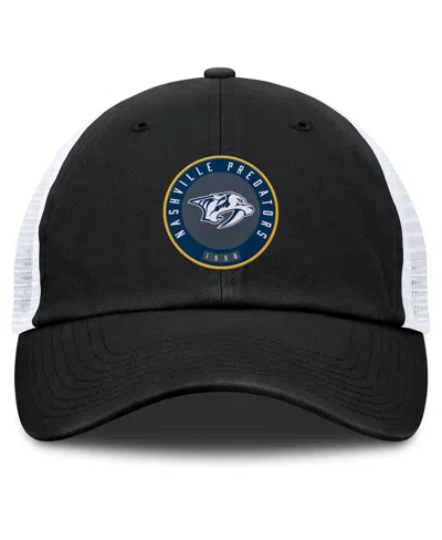 Fanatics Men's Black/white Nashville Predators Averie Trucker Adjustable Hat