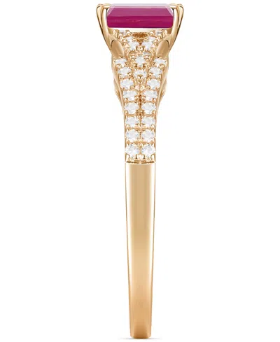 Macy's Emerald (5/8 Ct. T.w.) & Diamond (1/4 Ct. T.w.) Ring In 14k Gold (also In Ruby & Sapphire)