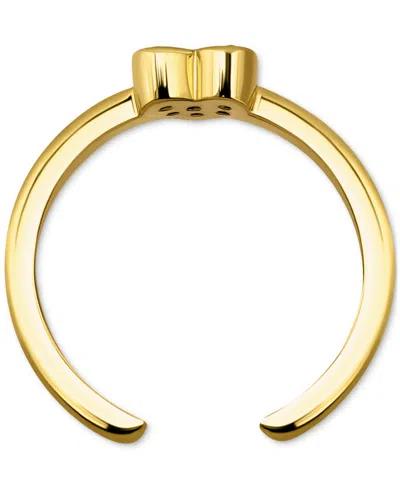 Giani Bernini Cubic Zirconia Heart Adjustable Toe Ring In Sterling Silver (also In 18k Gold-plated Sterling Silver