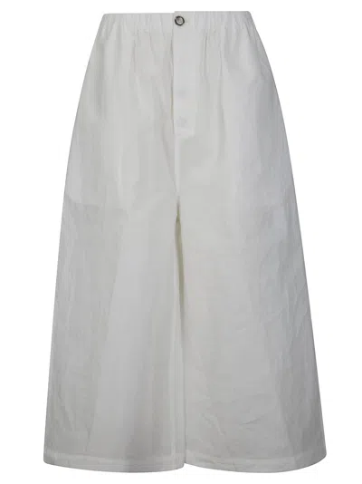 Sofie D'hoore Textured Hammered Cotton Trousers In White