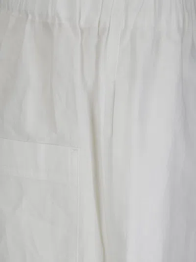 Sofie D'hoore Textured Hammered Cotton Trousers In White