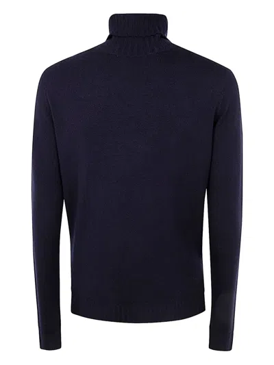 Md75 Turtle Neck Merinos Sweater In Blue