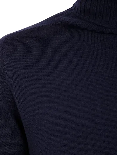 Md75 Turtle Neck Merinos Sweater In Blue