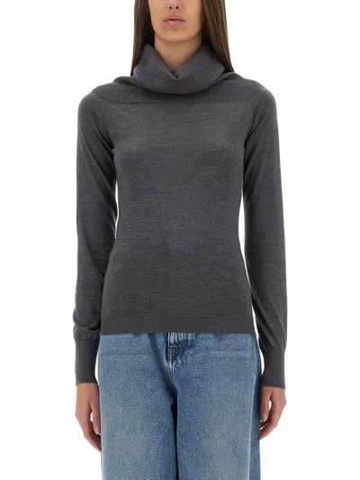 Stella Mccartney Virgin Wool Turtleneck Sweater In Gray