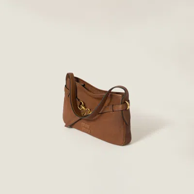 Miu Miu Medium Aventure Nappa Leather Shoulder Bag In Multi