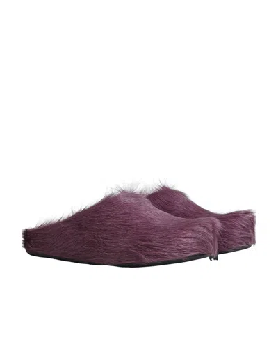 Marni Faux Fur Slippers Flat Sole