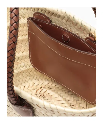 Miu Miu Logo-patch Raffia Tote Bag