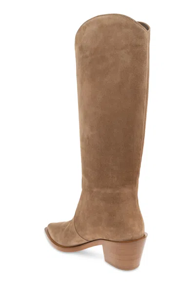 Gianvito Rossi Waylon 45 Suede Knee-high Boots In Brown