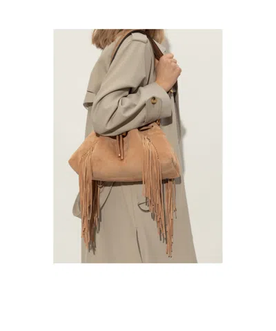 Jimmy Choo Borsa A Tracolla Bon Bon In Pelle Scamosciata Pesca  Donna