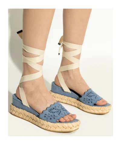 Jimmy Choo Arlee 60 Flatform Wedge Sandals In Blue