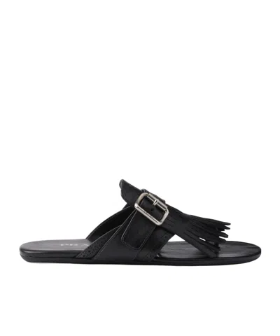 Prada Shuffle Leather Thong Sandals