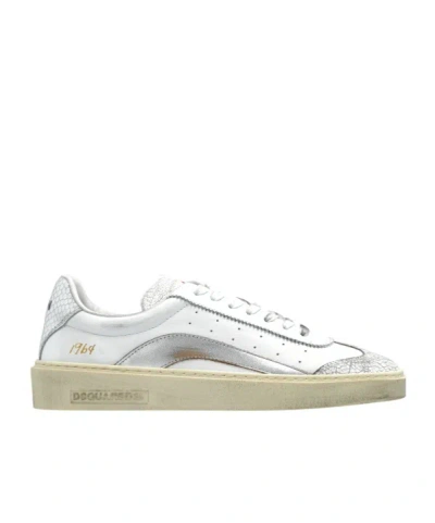 Dsquared2 Sneakers Rider In Pelle Bianca  Donna