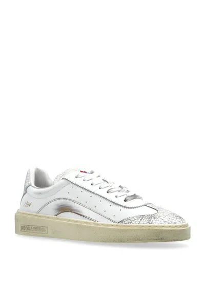 Dsquared2 Sneakers Rider In Pelle Bianca  Donna