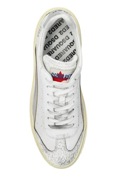 Dsquared2 Sneakers Rider In Pelle Bianca  Donna