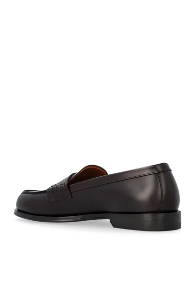 Dsquared2 Round Toe Loafers In Brown