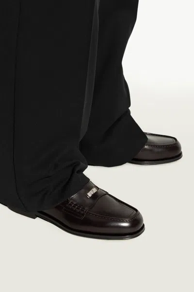 Dsquared2 Round Toe Loafers In Brown
