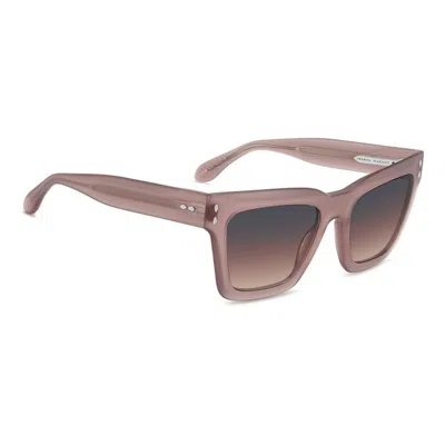 Isabel Marant 53mm Gradient Rectangular Sunglasses In Pink