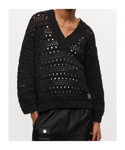 Ganni Pullover Mit Lochstrickmuster