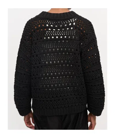 Ganni Pullover Mit Lochstrickmuster