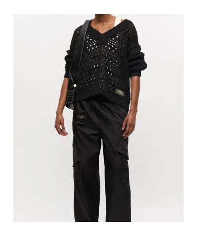 Ganni Pullover Mit Lochstrickmuster