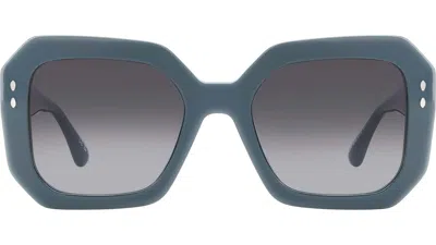 Isabel Marant 53mm Gradient Rectangular Sunglasses In Green