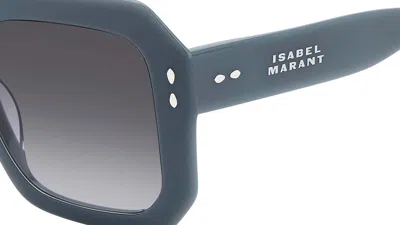 Isabel Marant 53mm Gradient Rectangular Sunglasses In Green