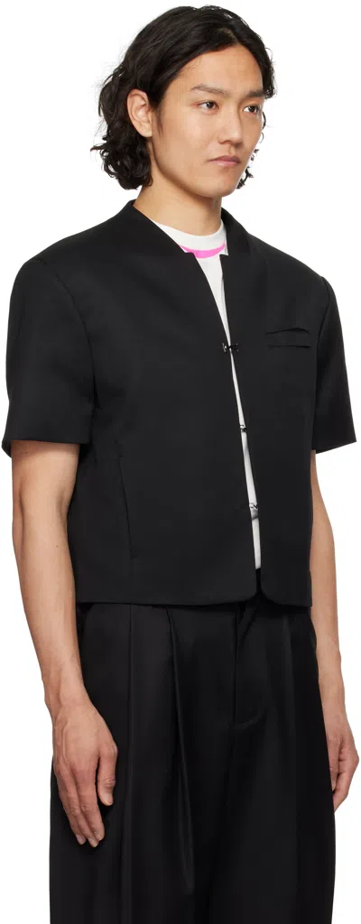Ader Error Black Set-up Blazer Overshirt In Black