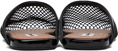 Alaïa Fishnet Flat Mules Rubber Sole In Black
