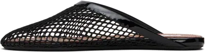 Alaïa Fishnet Flat Mules Rubber Sole In Black