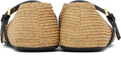 Alaïa Alaia Flat Ballerinas Natural Colour In Paper Straw Women In White