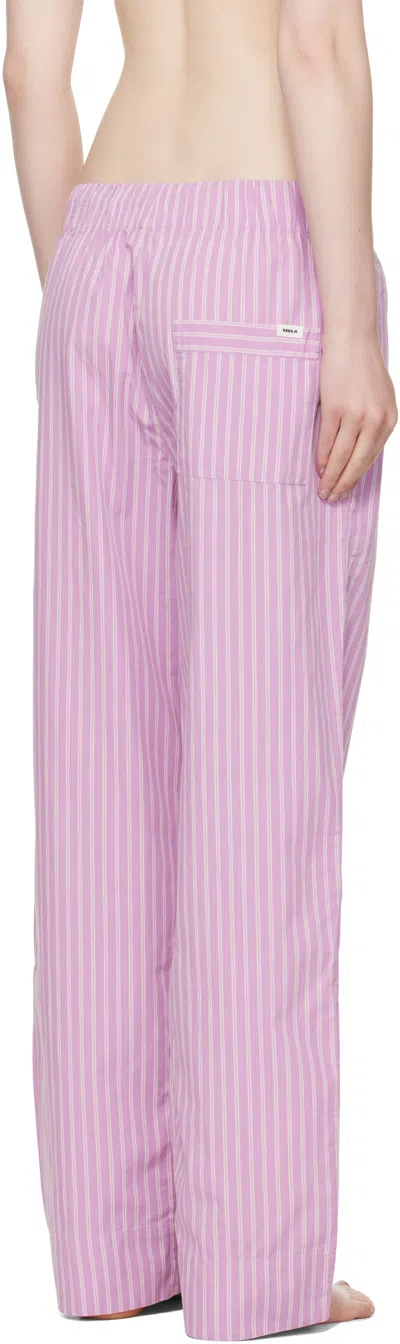 Tekla Pink Poplin Pyjama Pants In Pink