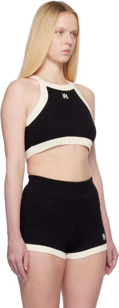 Amiri Ribbed Cropped Tank Contrast Trim