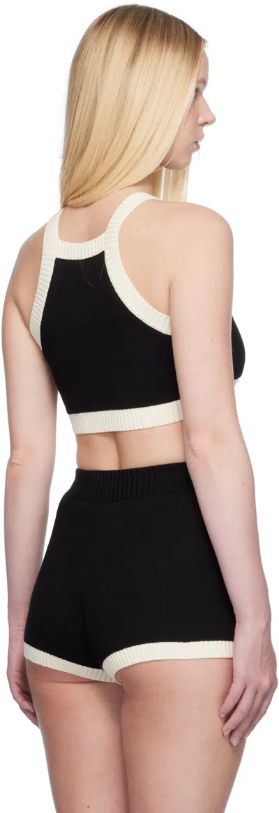 Amiri Ribbed Cropped Tank Contrast Trim