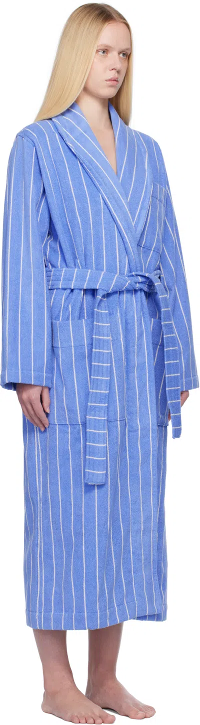 Tekla Striped Cotton Bathrobe Hood
