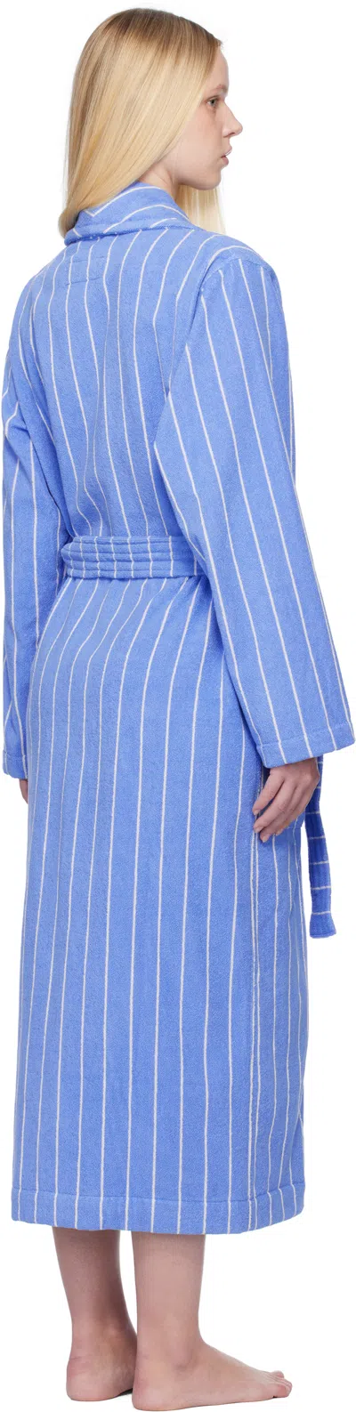 Tekla Striped Cotton Bathrobe Hood