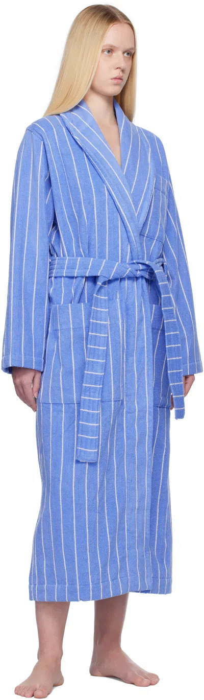Tekla Striped Cotton Bathrobe Hood