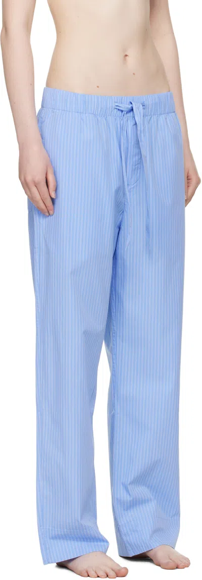 Tekla Blue Poplin Pyjama Pants