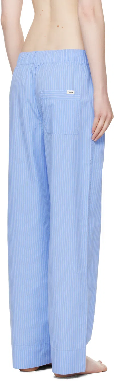 Tekla Blue Poplin Pyjama Pants