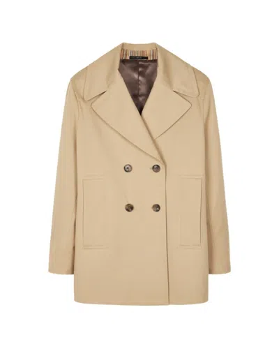 Paul Smith Light Camel Pea Coat