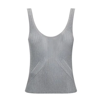 Pinko Noha Canotta Tank Top In Gray