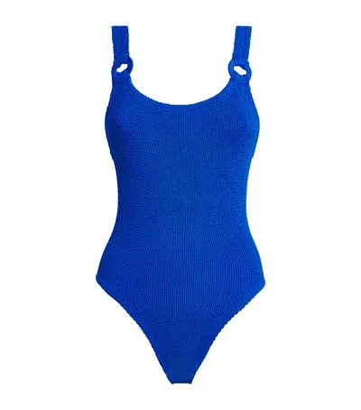 Hunza G Domino One Piece Swimsuit In Navy