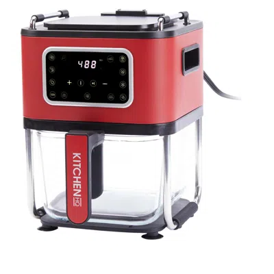 Kitchen Hq 4.875-quart 2-in-1 Glass Air Fryer/grill System Refurbished