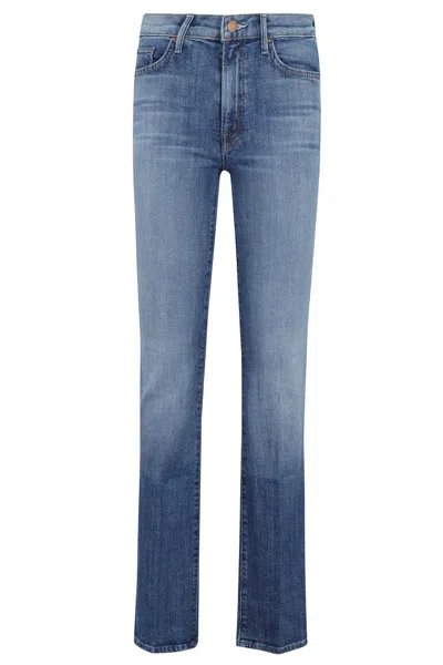 Mother The Insider Sneak High-waisted Slim-fit Jeans