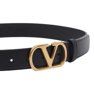 Valentino Garavani Vlogo Signature Belt In Black