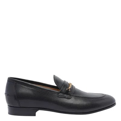 Valentino Garavani Men Vlogo Signautre Leather Loafers In Black