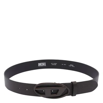 Diesel Oval D-buckle Leather Belt