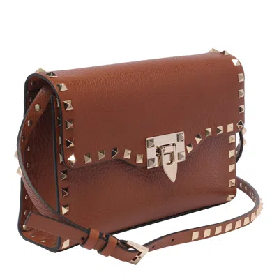 Valentino Small Shoulder Bag Rockstud Vit.st.alce Unlined/plat.studs